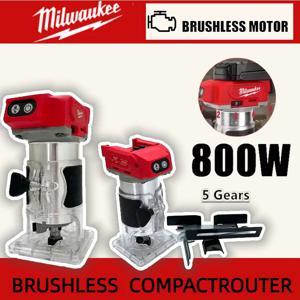 밀워키 브러시리스 전동 트리머 800W 30000RPM 무선 컴팩트 라우터 5단계 목공 트리밍 머신 18V 배터리용