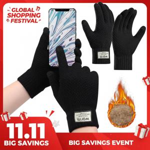 남성용 겨울 방한 장갑 두꺼운 따뜻한 방풍 플리스 안감 미끄럼 방지 터치스크린 사이클링 스키 아웃도어 스포츠용