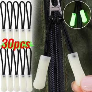 30-3개 야광 지퍼 손잡이, 어둠 속에서 빛나는 지퍼 헤드, 분실 방지 배낭 옷 재킷 슬라이더 DIY 수리 바느질 도구