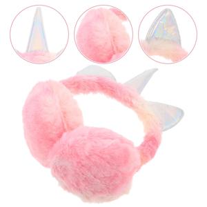 반짝이는 스팽글 유니콘 귀마개 따뜻한 방풍 귀덮개 소녀용 겨울 야외 캠핑 하이킹 스키 편안한 귀마개