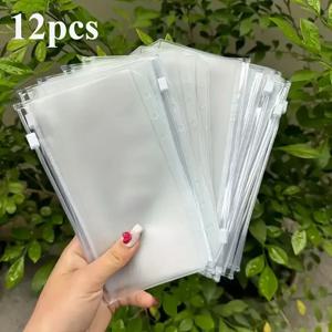 A6 6홀 지퍼 바인더 포켓 방수 PVC 현금 예산 봉투 바인더 노트북 플래너용 루즈 리프 백