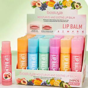 6/24개 모듬 과일향 립밤 세트 - 수분 공급, 영양 공급 및 갈라진 입술 방지 - 건조한 입술 및 잔주름 관리