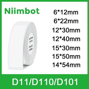 Niimbot D11 라벨 스티커, 흰색 라벨 용지 롤, 방수 열 용지, 자체 접착, NIIMBOT 라벨용 D11 D110 용지 스티커