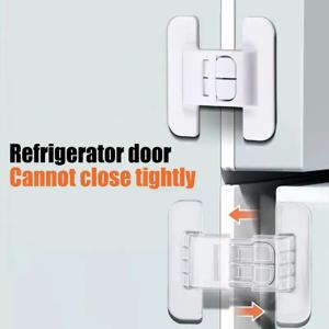 냉장고 잠금 장치 냉장고 어린이 잠금 장치 자체 접착 냉장고 클로저 유리 금속 보호를위한 고정 버클 어린이 성인 홈