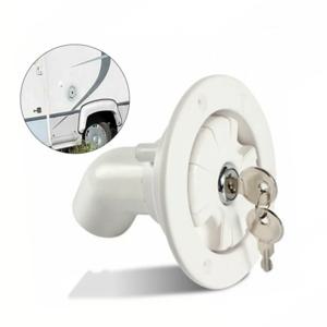 카라반, 모터홈, 캠퍼, RV 부품용 신선한 물 차단 인렛 해치 필러 캡 플라스틱 1세트 (영국)