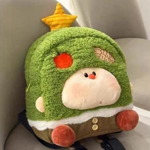 귀여운 봉제 동물 백팩, 별 모양 카와이 만화 캐릭터 데이팩, 여자아이 어린이 학교 가방, 코스프레 선물, 크리스마스 스타일