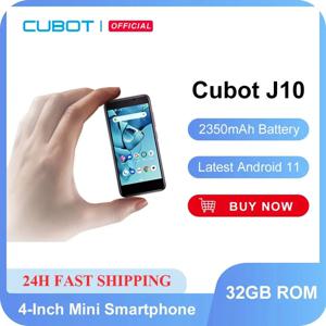 Cubot J10, 스마트폰, Android 11, 4인치 화면, MINI 휴대전화, 32GB RAM(128GB 확장), 듀얼 SIM 3G, Face ID, 2350mAh 배터리, 5MP 후면 카메라, 저렴한 잠금 해제 전화기, smart phone, smartphone