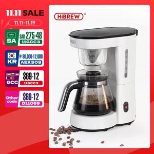 HiBREW 3 in 1 미국 드립 커피 기계 커피 위에 붓기 메이커 유리 찻주전자 뜨거운 차 메이커 750ML H12