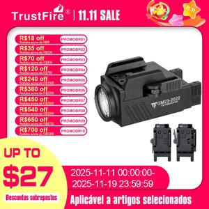 Trustfire GM23 전술 Led 손전등 800LM USB 충전식 퀵 릴리스 조명 GL & 20mm Picatinny Rail Tauru TX2
