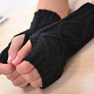 니트 반 손가락 장갑 여성의 따뜻한 부드러운 겨울 장갑 소녀를위한 Handschoenen 장갑 Guantes Invierno