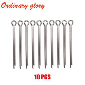 10 조각 프로펠러 분할 핀 2.5*50mm 316L 스테인레스 스틸 Yamaha Honda Mercury Suzuki Tohatsu 선외 모터 프로펠러 Pi