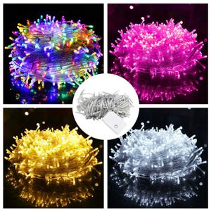 LED 요정 스트링 조명 화환, 홈 가든 웨딩 파티용 크리스마스 트리 장식, 야외 실내 장식, 새해 선물