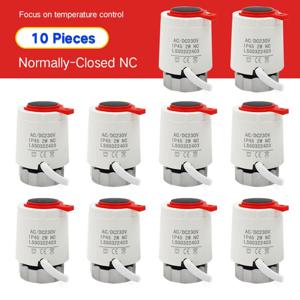 1/5/10 조각 230V 정상 폐쇄 NC M30 * 1.5mm 바닥 난방용 전기 열 액추에이터 TRV 온도 조절 라디에이터 밸브