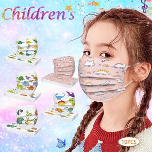어린이 마스크 일회용 고품질 마스크 산업용 3겹 귀고리 10PCS 야외 방진 얼굴 보호 마스크 일회용 마스크