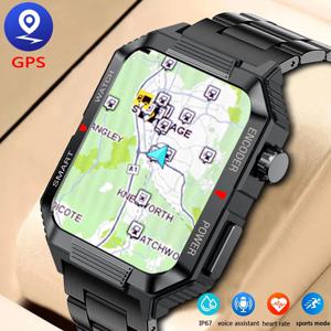 남성용 NFC GPS 스마트워치, AMOLED 스크린, 120 + 스포츠 및 피트니스 방수 시계, 야외 날씨 데이터, 블루투스 통화 스마트워치, 1.99 인치
