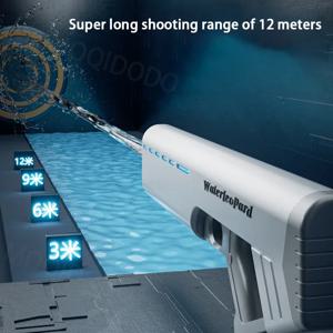 2024 KR LED 완전 자동 물총 장난감, 강력한 물총 스프레이 블래스터, 여름 야외 수영장 장난감, 어린이용 슈팅