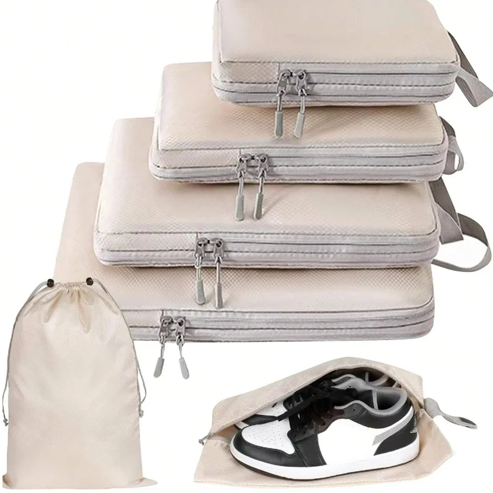 압축 가능한 여행용 수납 가방 세트/6개 방수 여행 가방 나일론 휴대용 핸드백 수하물 정리함