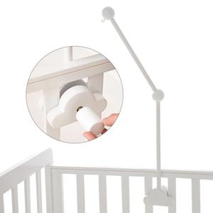 아기 나무 구름 침대 벨 브래킷, 0-12 개월 침대 벨 브래킷, 나무 모바일 신생아 크로셰 침대 벨 걸이식 장난감, 아기 딸랑이