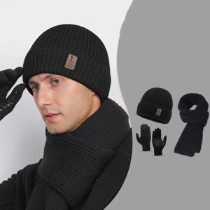 Hatsmen의 따뜻한 3피스 겨울 양털 스카프, 목 보호대, 두꺼운 니트 비니, 승마용 방풍 모자