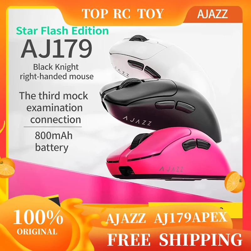 Ajazz Aj179 APEX 8k 무선 마우스 PAW3950 센서 3 모드 충전베이스 게임용 마우스 경량 인체 공학 400mAh Pc 게이머