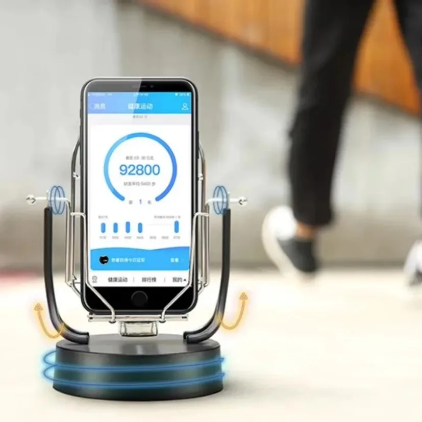 휴대폰 거치대 겸용 만보계, 책상 위에 두면 흔들리는 스윙 쉐이커, 아이폰, 삼성, 샤오미용