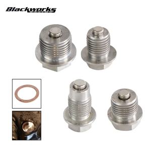 새로운 스테인레스 스틸 마그네틱 오일 드레인 플러그 M12x1.25 M14x1.5 M16x1.5 M18x1.5 오일 드레인 섬프 너트 자동차 부품 실버 OS-1003-M12