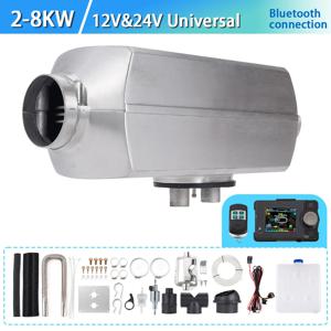 RV 모터홈 트레일러 트럭 보트용 에어 디젤 히터, 알루미늄 케이스, 블루투스 앱, DC/AC 디젤 히터 머플러, 2-8KW, 12V, 24V