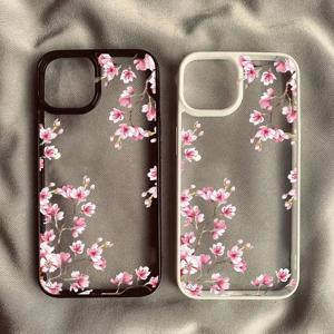 핑크 목련 꽃 아이폰 17 16 15 14 11 13 12 Pro Max 7/8 SE 17Air 자두꽃 충격 방지 투명 하드 케이스