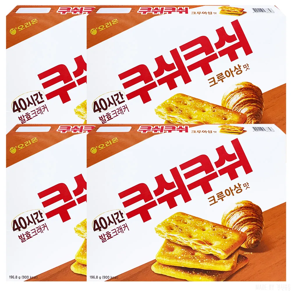 오리온 쿠쉬쿠쉬 크루아상맛 196g 4개, 과자 간식