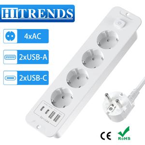 EU KR 테이블 매립형 소켓 PD20W 내장형 소켓(콘센트 4개 포함) 4개의 USB 데스크 데스크탑 확장 숨겨진 가구 전원 소켓