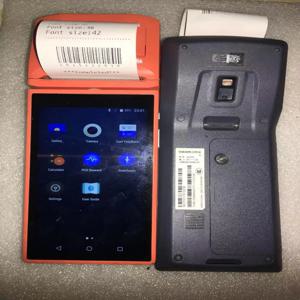 중고 수정 P1 V1S 시스템 핸드헬드 금융 안드로이드 Sun mi Pos 터미널, 1 + 8 램 오픈 버전, 58mm 프린터