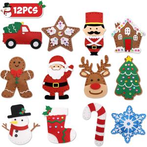 크리스마스 바느질 키트 동물 봉제 공예 키트 농장 동물 장난감 DIY 공예 봉제 세트 어린이 선물을위한 교육 공예 세트