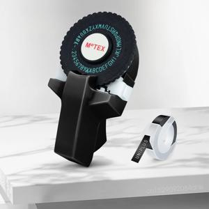휴대용 미니 프린터 Motex E101 수동 타자기 플라스틱 3D 라벨 DIY 라벨 스티커가있는 휴대용 접착 라벨러