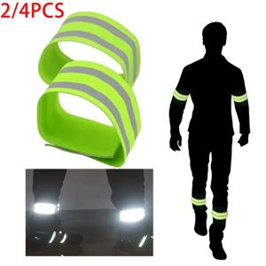 야간 산책을 위한 반사 스트랩 사이클링 달리기 안전 반사판 테이프 손목 팔 발목 다리용 반사 밴드 높은 가시성