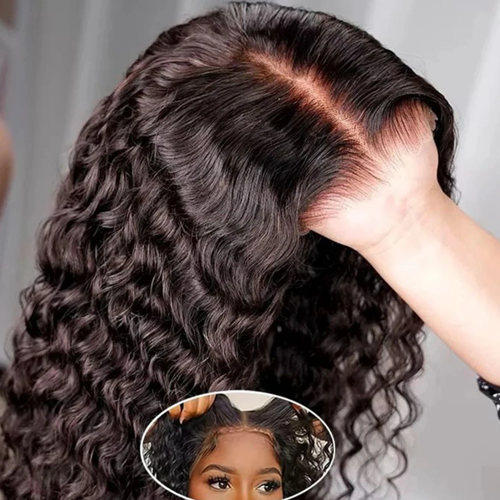 짧은 곱슬 밥 가발 인간의 머리카락 180% 글루리스 브라질 클로저 정면 가발 접착제없이 프리 컷 레이스 가발 여성용 판매 중