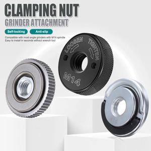 앵글 그라인더 M14/10Thread 내부 외부 플랜지 너트 세트 Bosch Metabo Milwaukee Makita Dewalt 용 퀵 릴리스 잠금 너트 교체