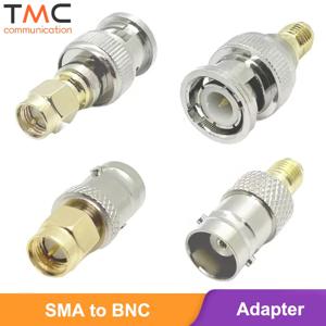 SMA BNC 동축 커넥터 황동 저손실 BNC - SMA 암수 RF 동축 어댑터 (햄 핸드헬드 라디오 안테나 변환용)