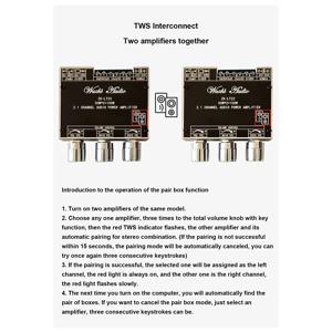 A51I -LT23 2.1 채널 Bluetooth 오디오 증폭기 보드 모듈 50W + 50W + 100W 서브우퍼 진정한 무선 오디오 보드 DC9-24V