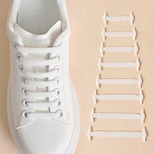 새로운 16Pcs 탄성 신발 끈 모든 운동화 실리콘 스트레치 신발 끈 남여 패션 타이 없음 신발 끈 고무 밴드 신발 끈