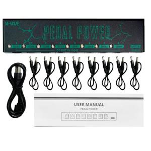 M-VAVE PEDAL POWER 기타 페달 전원 공급 장치, 8개의 절연 페달보드 전원 공급 장치 알루미늄 합금 DC 출력 9V 효과 페달