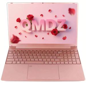 QMDZ 11세대 노트북 인텔 셀러론 N5095 윈도우 11 프로 최대 32GB 램 128GB-2TB SSD 2.4G/5G 와이파이 + 블루투스 귀여운 핑크 키보드