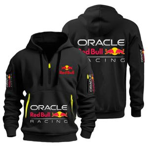 레드불 레이싱 남성 스포츠 후드티 레트로 하라주쿠 긴팔 지퍼 멀티 포켓 루즈핏 아웃도어 스포츠 탑 스트릿 패션 코트