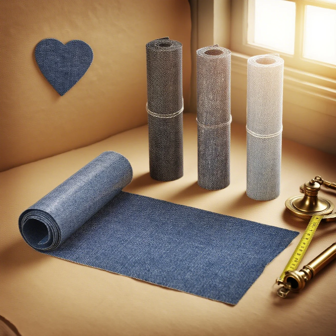 8cm X 51cm 청바지 다리미 부착 패치, 직사각형 블랙 블루 패치, 데님 의류 재킷 내외부 구멍 수리 및 장식용