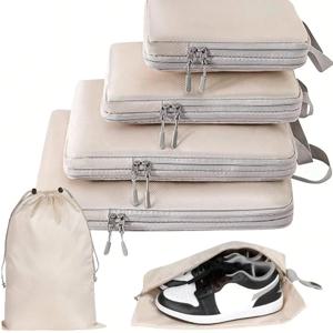 압축 가능한 여행용 수납 가방 세트/6개 방수 여행 가방 나일론 휴대용 핸드백 수하물 정리함