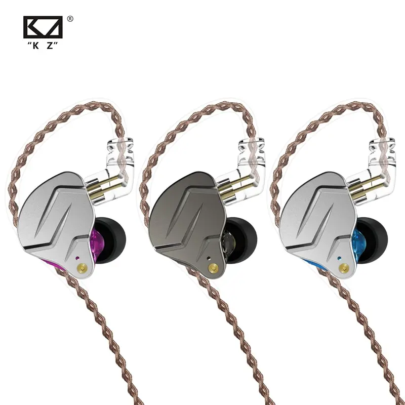 KZ ZSN PRO 하이브리드 드라이브 인이어 이어폰, HIFI 메탈 베이스 이어버드, 스포츠 음악 헤드셋 교체 가능, 1BA 1DD