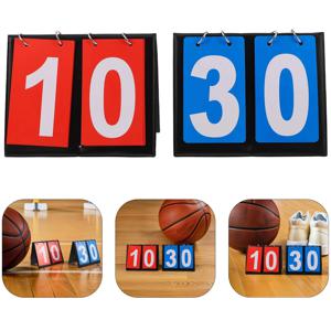 2개 점수판 플리퍼 - 테이블탑 스포츠용 2자리 수동 점수 기록기: 농구, 야구, 배구