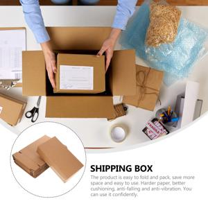 10개입 익스프레스 골판지 상자 세트 평평한 배송 포장 보관 상자 소규모 사업 배송 이사 공예 종이