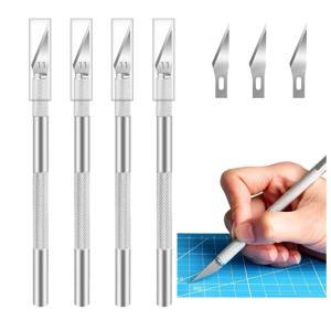 조각 미끄럼 방지 금속 칼 알루미늄 합금 블레이드 커터 공예 칼 종이 절단 수공예 및 모델 제작을 위한 도구 TMZ