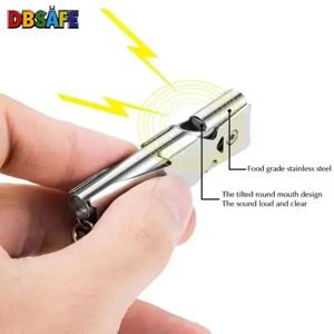 더블 튜브 생존 호루라기 고음 비상용 키체인 펜던트 큰 소리 야외 캠핑 도구 휴대용 다기능 팩