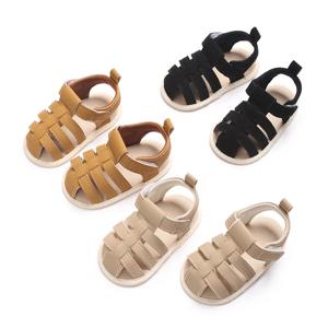 유아 신발 여름 0-18개월 남성 및 여성 바오터우 아기 신발, 미끄럼 방지 고무 밑창, 통기성 아기 샌들